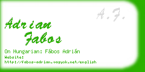 adrian fabos business card