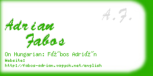 adrian fabos business card